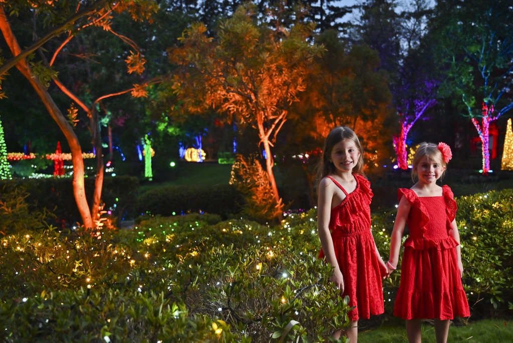 Christmas Wonderland in Nerima Gardens at Queens Park. Evie, 7 and Lucy O'Sullivan, 5. Picture: Cordell Richardson