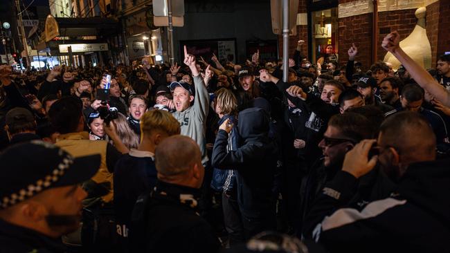 Fans were out in force ahead of the grand final. Picture: NewsWire / Diego Fedele