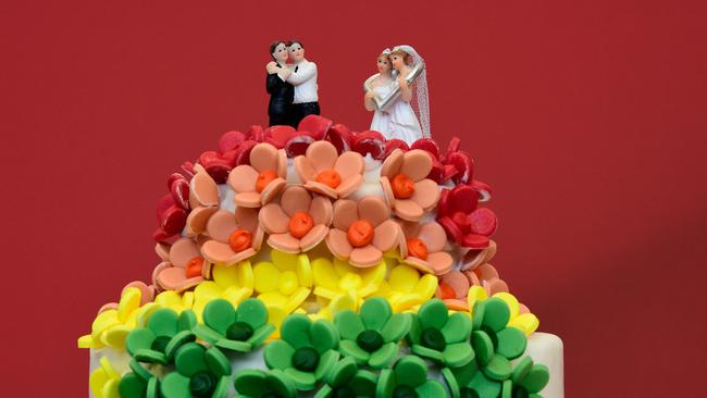 Same-sex marriage looks set to be delivered by four Liberal MPs breaking a promise. Generic picture: AFP/ Tobias Schwarz