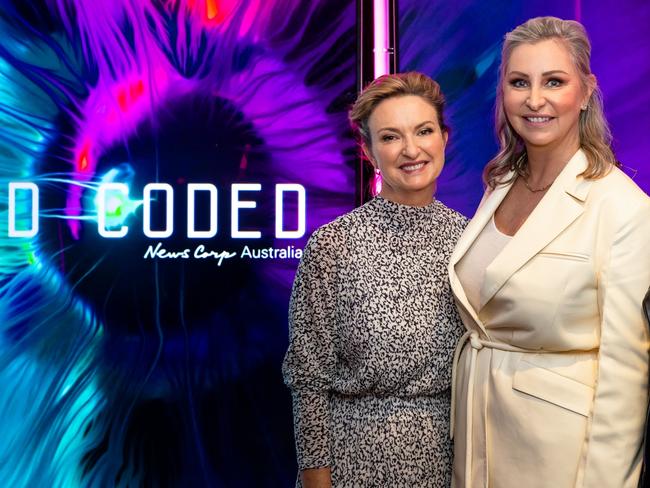 News Corp Australia executives Pippa Leary, Managing Director, Client Product, Lou Barrett, Managing Director, National Sales, and Suzie Cardwell, General Manager, Client Product & Strategy, at the company's D_Coded event in Sydney on Tuesday.