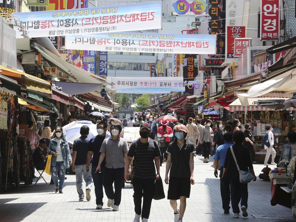 South Korea was a virus success story but still learnt some hard truths about how the virus spread. Picture: AP Photo/Ahn Young-joon