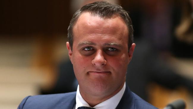 Tim Wilson, Human Rights Commissioner appearing at a Senate Estimates hearing on Legal and Constitutional Affairs at Parliament House in Canberra. Picture Kym Smith