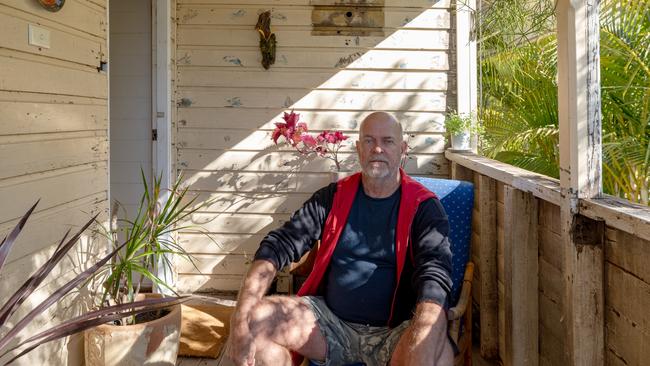 Simon Lamont at his home in South Lismore, which was severely affected by floods. Picture: Danielle Smith.