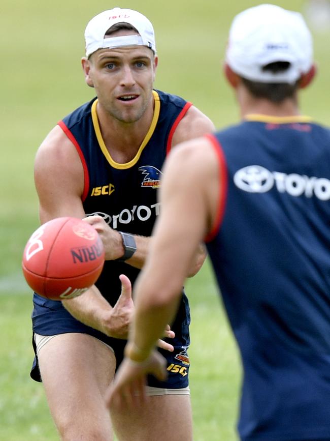 Brodie Smith at Crows training.