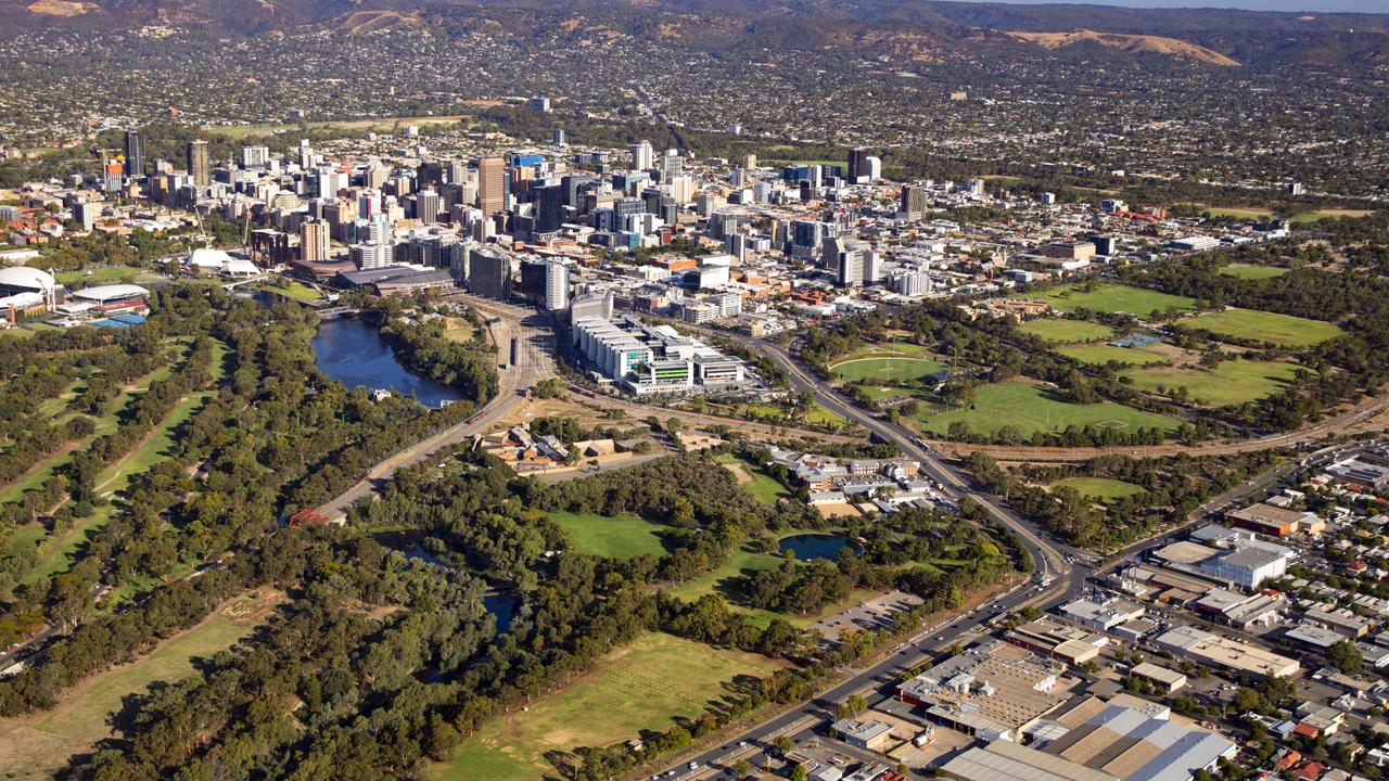 Adelaide is surrounded by 932ha of parklands. Picture: Metric