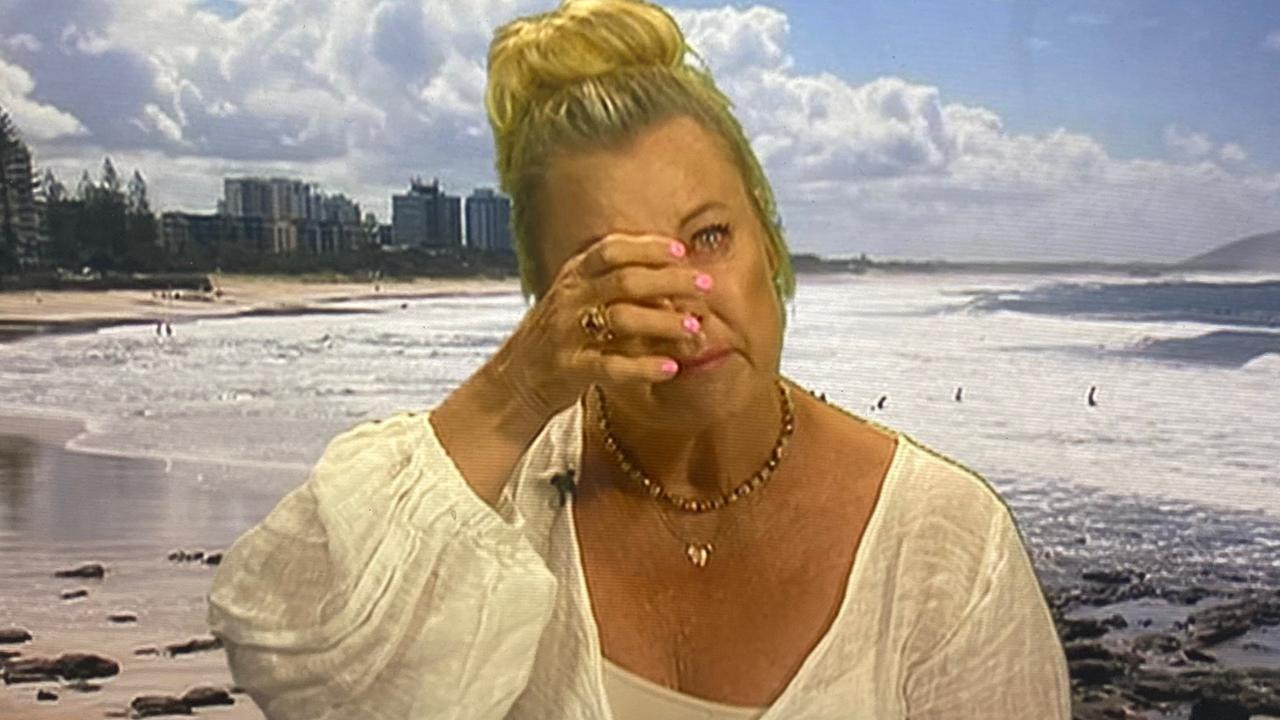 Lisa Curry breaks down during an interview on The Morning Show on Channel 7.