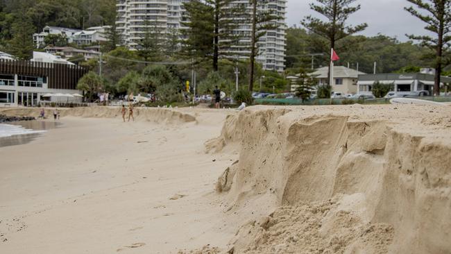 Erosion at Burleigh. Picture: Jerad Williams