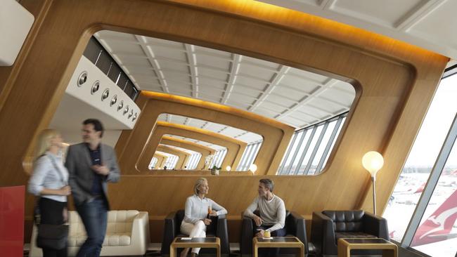 The Qantas First Lounge at Sydney International Airport.