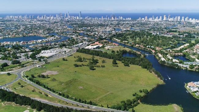 A drone shot of the site as it appears today.