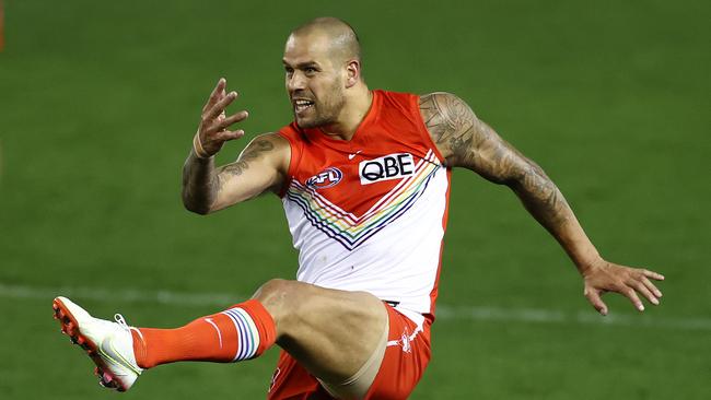 Lance Franklin remains the focal point for Sydney. Picture: Michael Klein