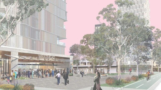 The future metro station at Westmead will generate development on the southern side of the suburb.