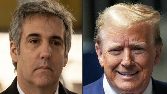 Former Trump attorney Michael Cohen seen last year and Donald Trump last week. Pictures: Yuki Iwamura and Curtis Means / various sources / AFP