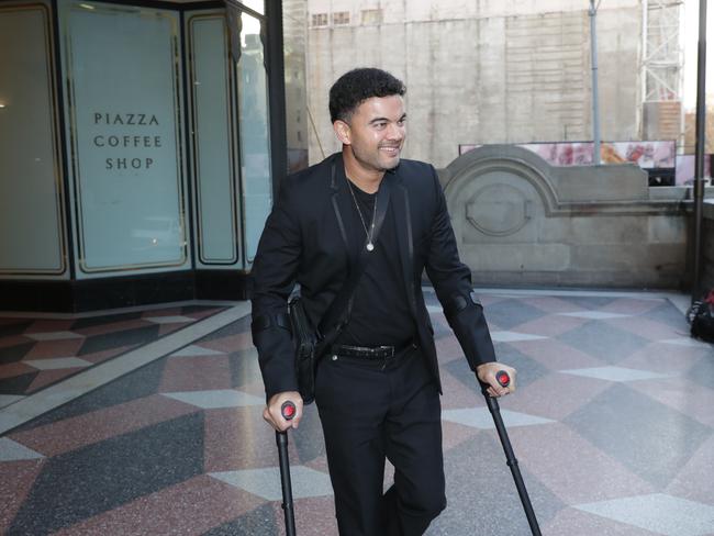 Guy Sebastian leaves the Downing Centre in Sydney.Picture: Christian Gilles / NewsWire