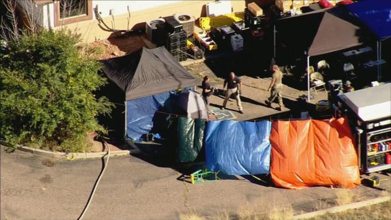 Horrifying details have been revealed about the discovery of almost 200 rotting corpses inside a funeral home in the US state of Colorado. Picture: CBS