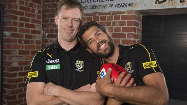 Jack Riewoldt and Alex Rance have become great mates. Picture: Michael Klein