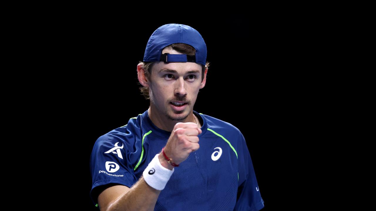 Alex de Minaur and Matt Ebden share the Newcombe Medal at the Australian Tennis Awards