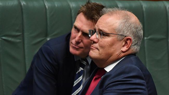 Attorney-General Christian Porter and Prime Minister Scott Morrison. Picture: Getty Images