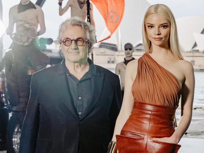 Director George Miller with Anya Taylor-Joy during a media call in Sydney. Picture: NCA NewsWire