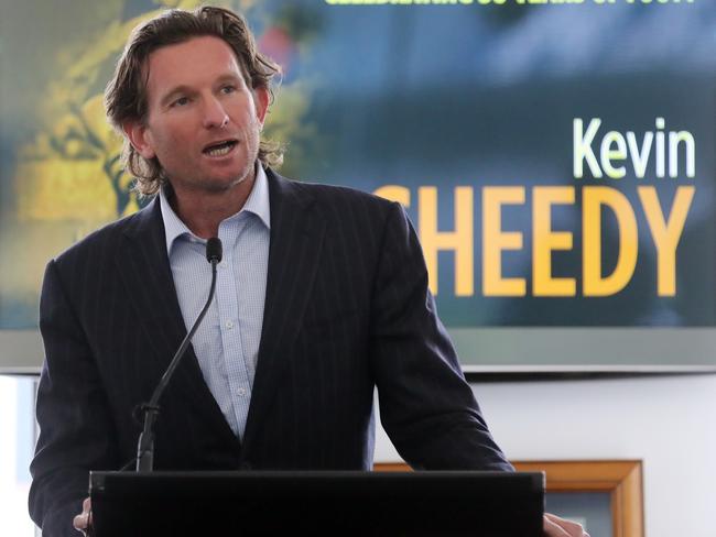 Hird speaking at a book launch last year. Picture: Alex Coppel.