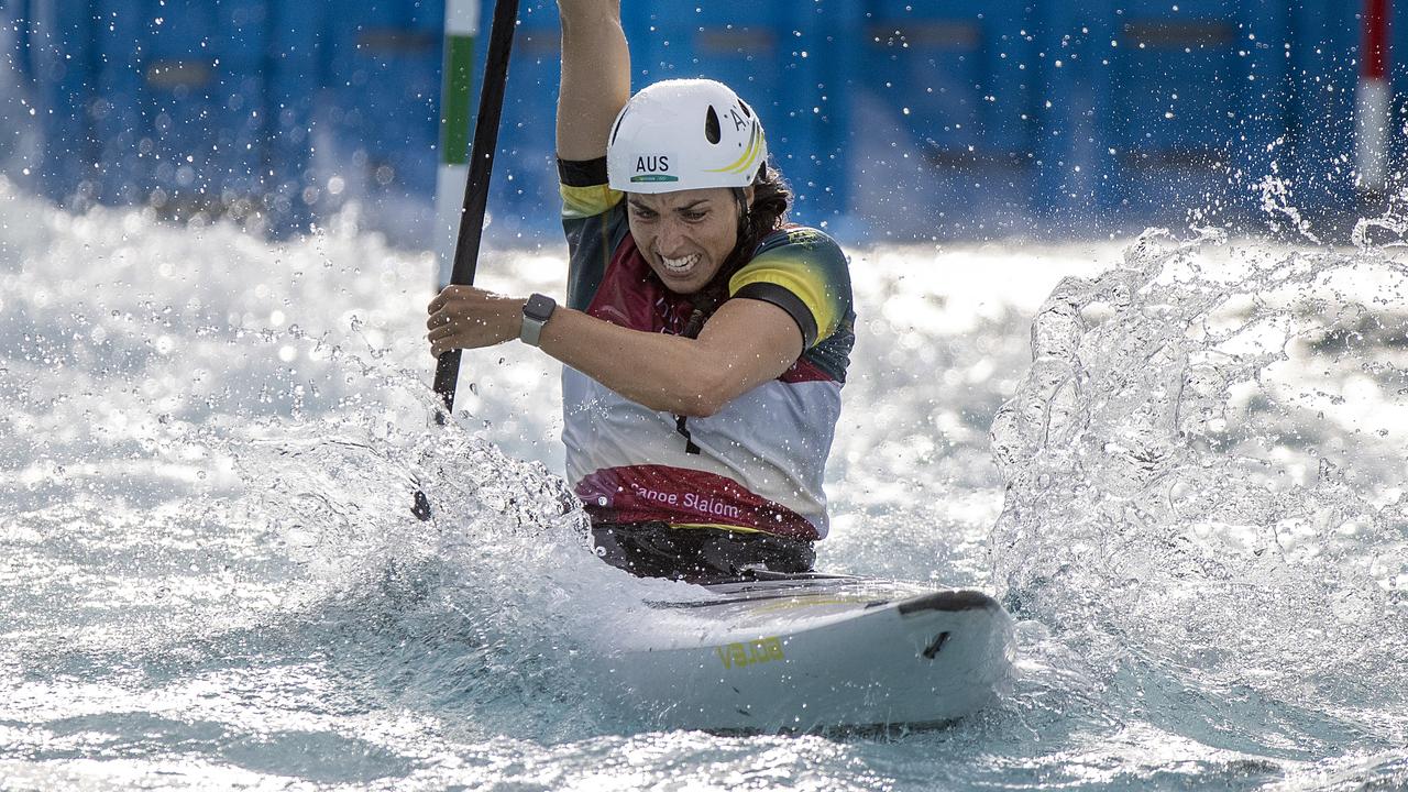 Jess Fox during her stunning run. Picture: Alex Coppel