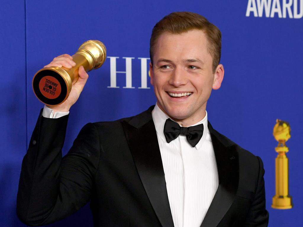 Egerton won Best Performance by an Actor in a Motion Picture - Musical or Comedy for Rocketman in 2020. Picture: Kevin Winter/Getty Images