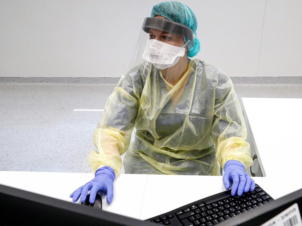 Israeli doctor, Karina Glick, in protective clothing. Picture: Jack Guez/AFP