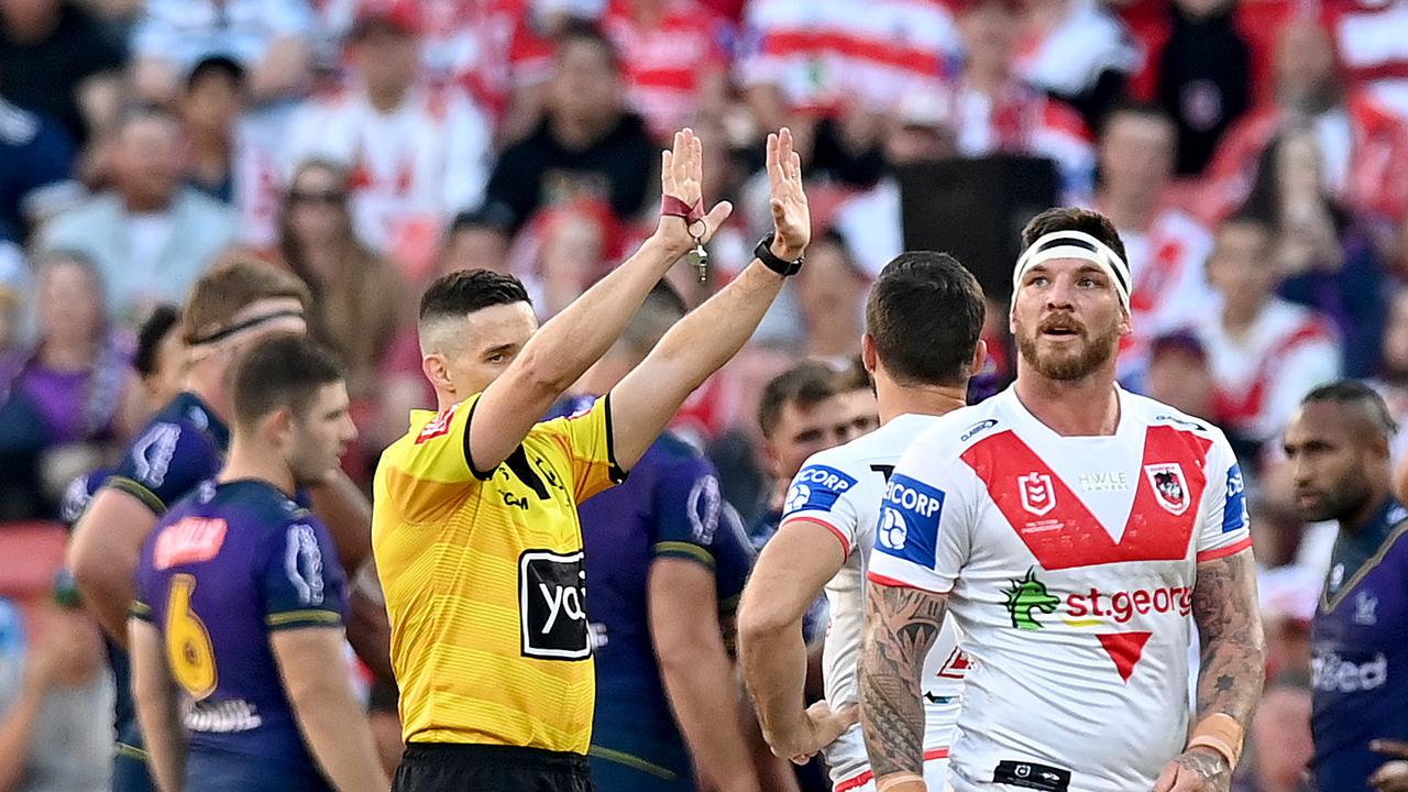 McGuire was sent for ten in the bin during the first half of Sunday’s game. (Photo by Bradley Kanaris/Getty Images)