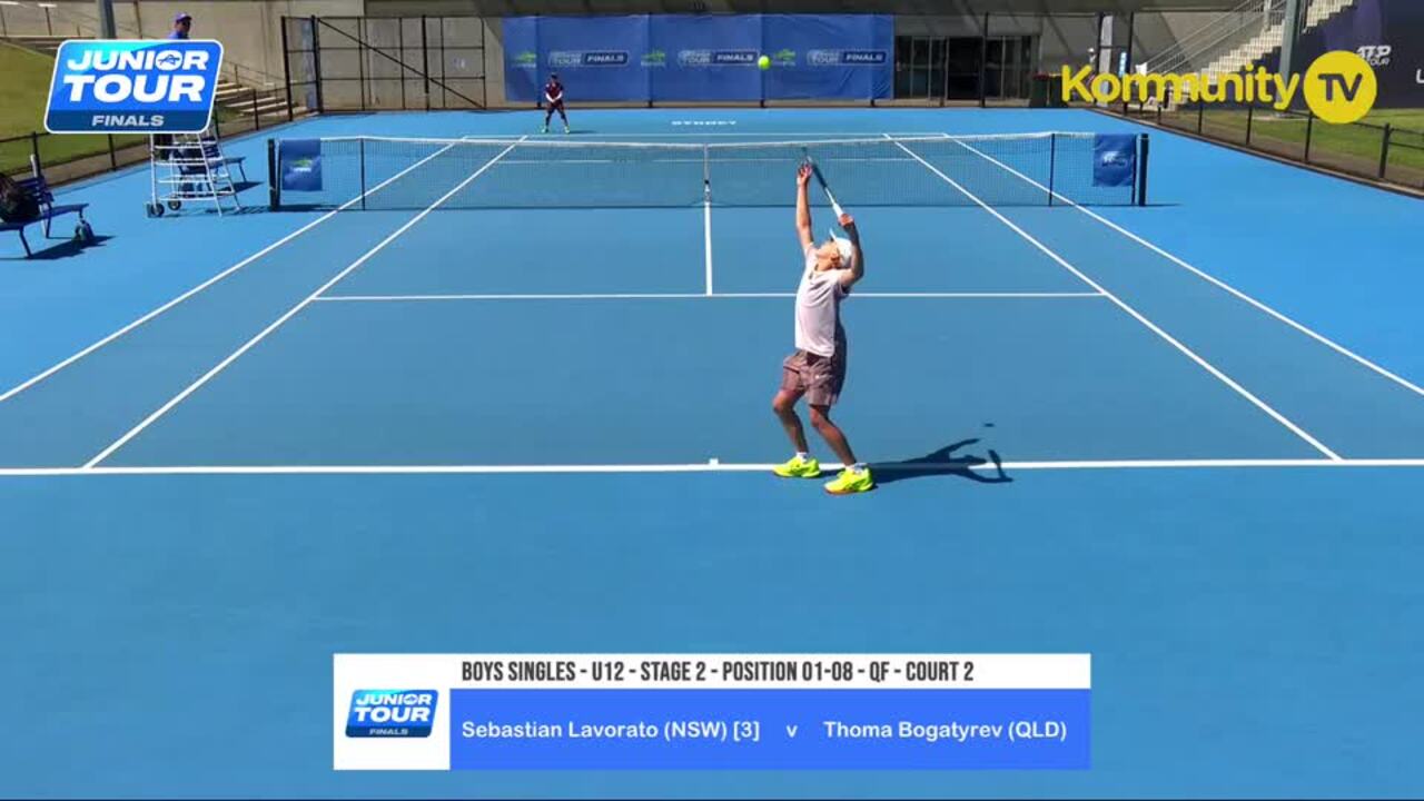 Replay: Sebastian Lavorato v Thoma Bogatyrev (U12 Boys Singles QF) – 2024 Tennis Australia Junior Tour Masters U12, U14 Day 5