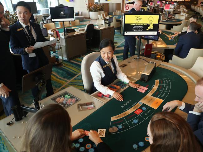 2/2/24:  Media tour of the newly opened casino floor at Crown Casino in Sydney. John Feder/The Australian.