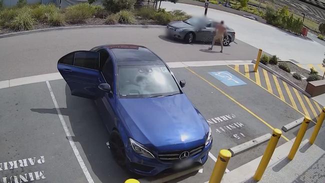 The driver of the Holden Cruze had attempted to drive off after calling out Warren and his passenger for littering at a shopping centre earlier in the day. Picture: Supplied / Queensland Police