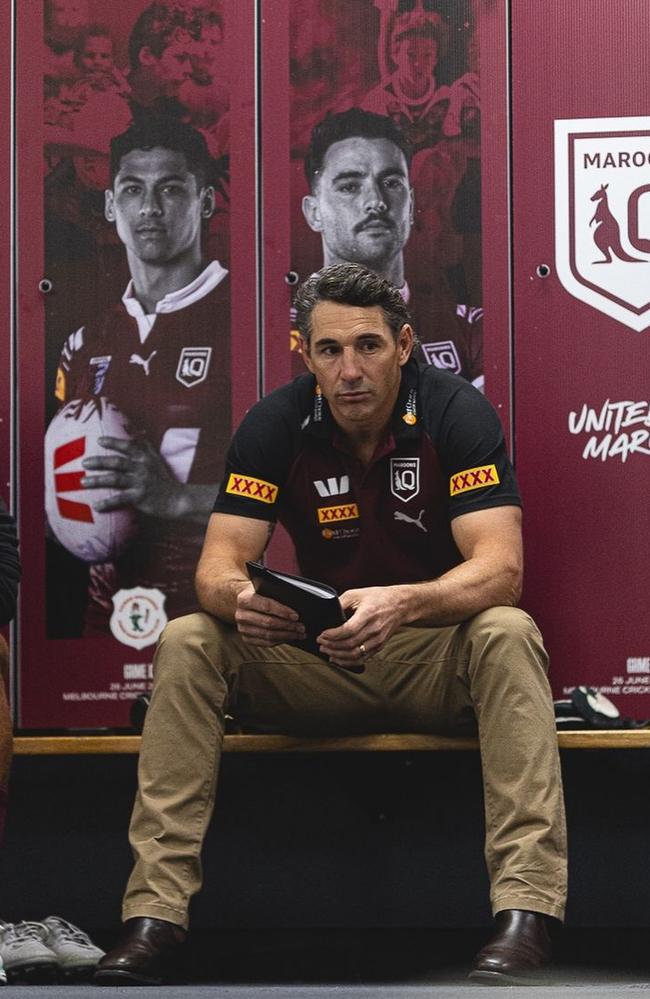 Billy Slater pictured before the start of Game Two at the MCG in Melbourne. Picture Instagram @qldmaroons