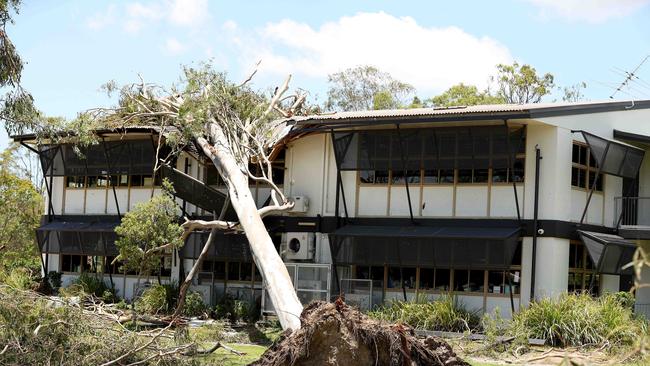Helensvale Primary School was smashed by a ferocious storm on Christmas night. Picture: Adam Head