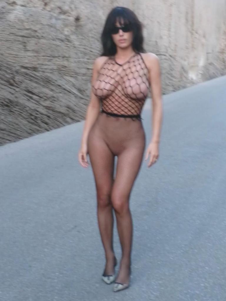 Bianca Censori goes near nude in her latest social media posts.