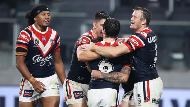 The Morris boys have fit in seamlessly to the Roosters culture. Picture: Getty