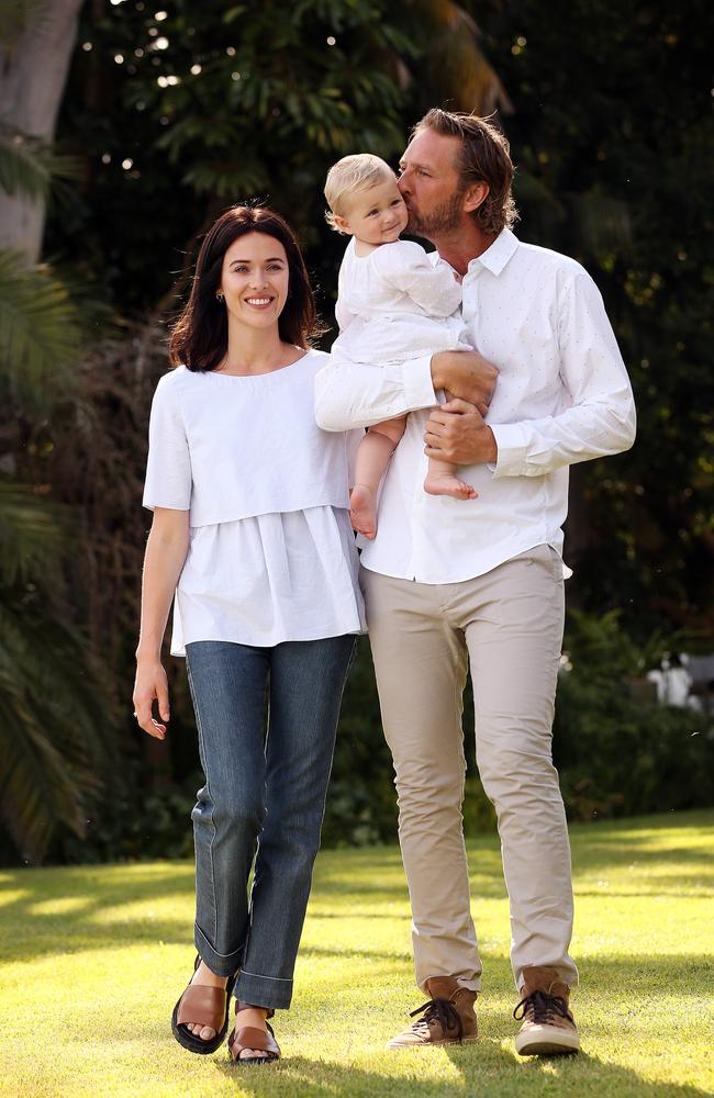 Hemmes with his partner Kate Fowler and daughter Alexa at their home in Vaucluse.