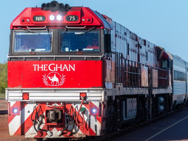 After a five month hiatus due to the coronavirus, The Ghan once again arrives in Darwin after a three day journey from Adelaide. Picture: Che Chorley