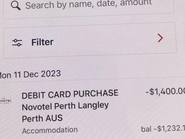 The wild $1440 fee. Picture: Perth Now.