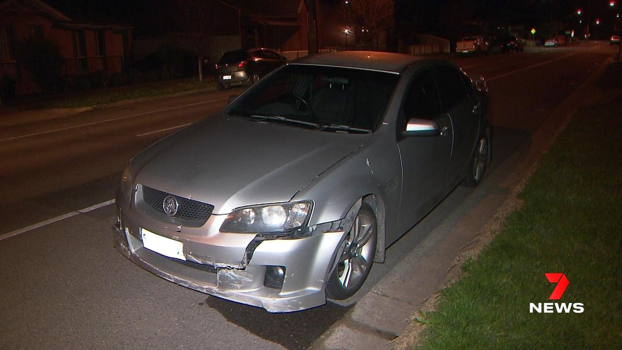 A 28-year-old Darlington man has been reported for drink driving after, crashing his car into a house and car at Semaphore South. Picture: 7News