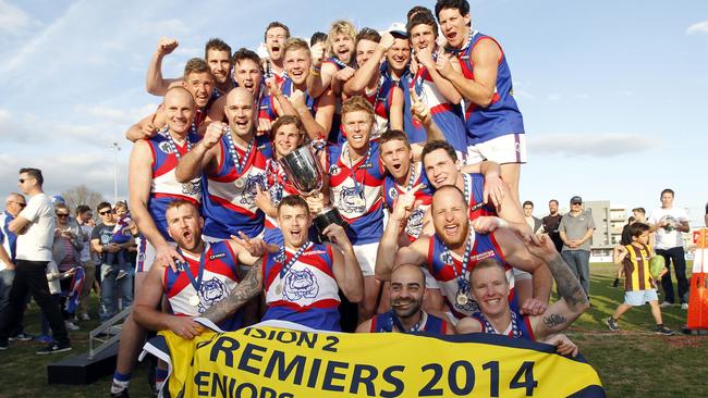 NFL Division 2 grand final: Fitzroy Stars V North Heidelberg at Preston City Oval Preston. North Heidelberg wins. Winners and losers. Picture: Richard Serong