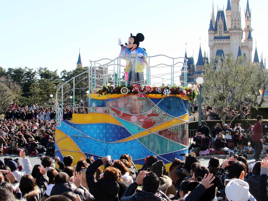 The park has reopened as Japan gradually reopens its economy, including theme parks and professional sports. Picture: Yoshikazu Tsuno / AFP