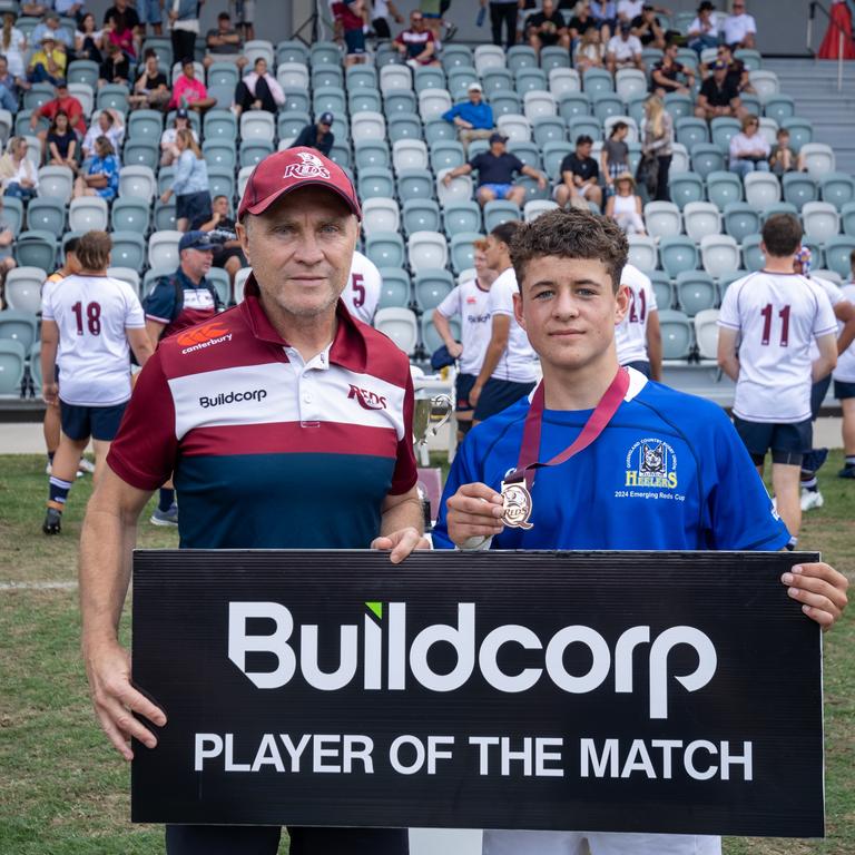 Man of the Match Koby Kelland (right).