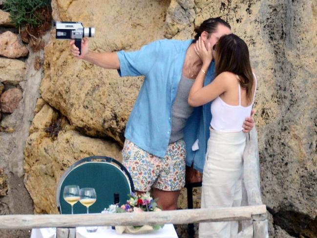 The cute couple captured their date on film. Picture: Focus Tuscany / BACKGRID