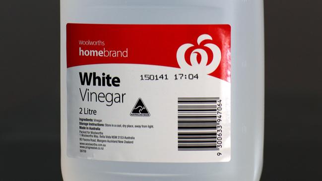 Vinegar … great with salt, not so good when gargling. Picture: Marc McCormack