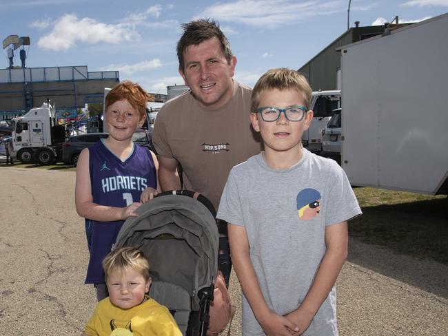 Hugo Baulch, Dale Baulch, Leo Baulch and Oscar Baulch at the 2024 Swan Hill Show Picture: Noel Fisher