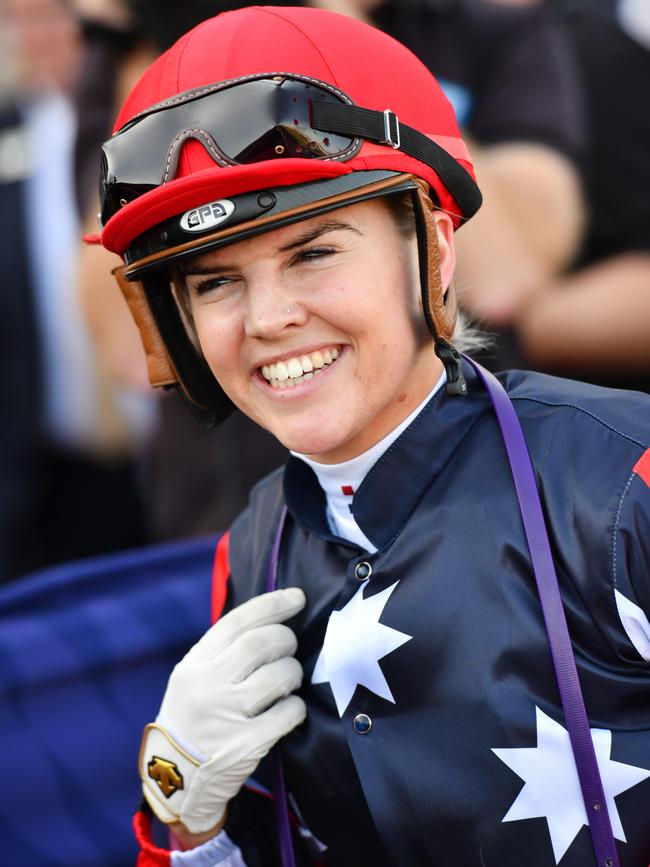 Jockey Raquel Clark. Picture: AAP Image/Vince Caligiuri