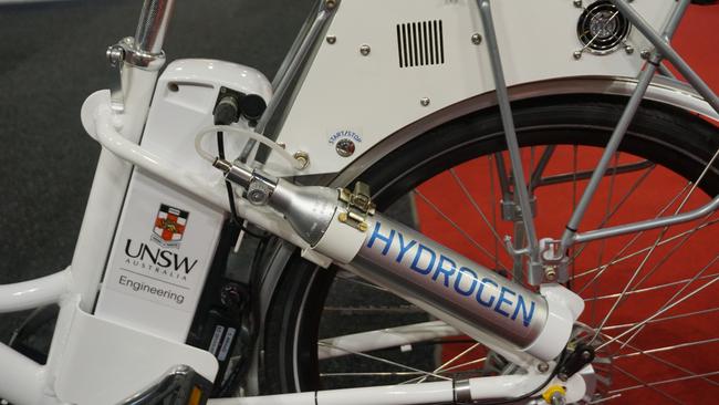 Canister on the Hy-Cycle Hydrogen Fuel Cell bike