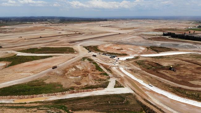 Western Sydney airport, currently under construction, could be attractive for advanced manufacturing jobs. Picture: Toby Zerna