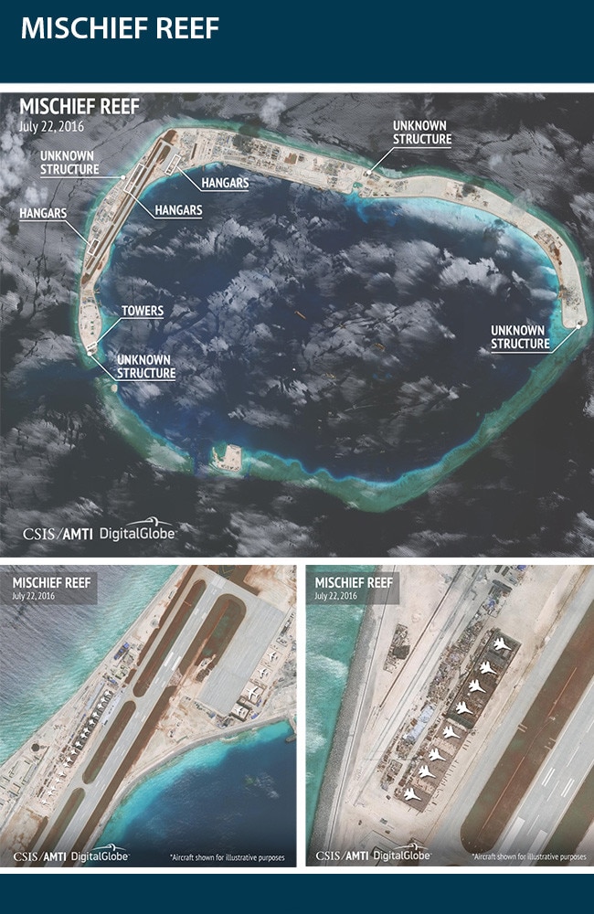 The satellite imagery that has emerged. Picture: CSIS./AMTI