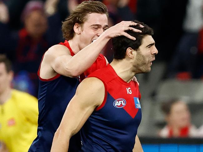 Rivers has stepped into the midfield to fill the void left by Christian Petracca. Picture: Michael Willson/AFL Photos via Getty Images