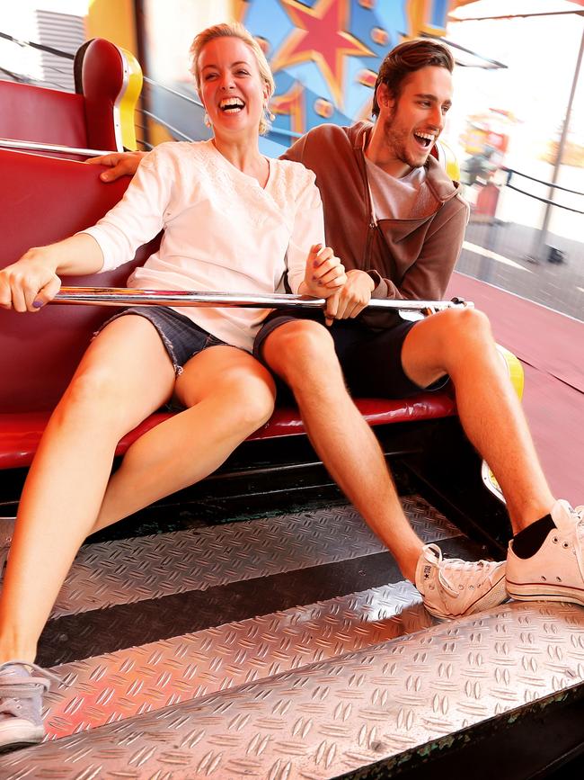 Jordan Stenmark and Dancing With The Stars partner Jessica Prince went on Luna Park rides for Jordan to overcome dizziness.